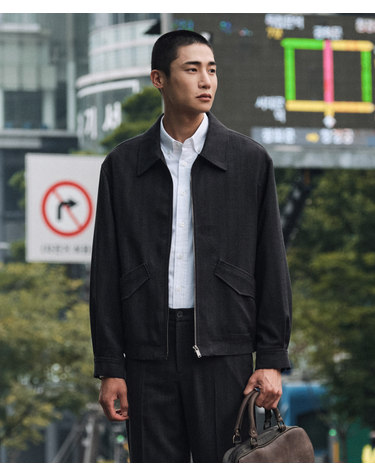 해링본 블루종 점퍼_브라운 (오버핏)_SJPWA72OHH