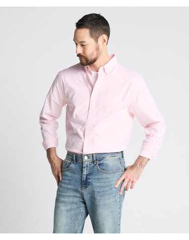 Compact Stretch Oxford Shirts_핑크 (레귤러핏)_DDSWZ04ESP