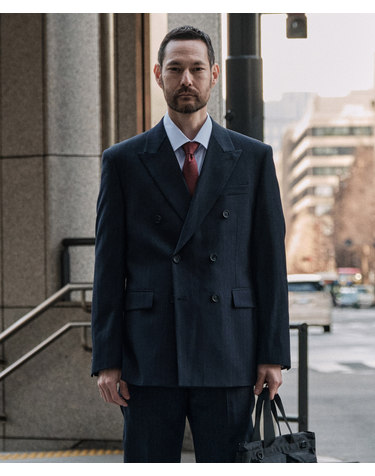 WOOL 50% 컴포트 더블브레스티드 수트_네이비 (클래식핏)_SSJWA62SET