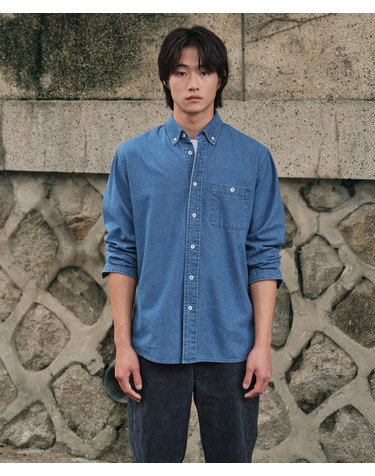 9.5oz Vintage Denim Shirts_인디고 (이지핏)_DDSXZ11ESL