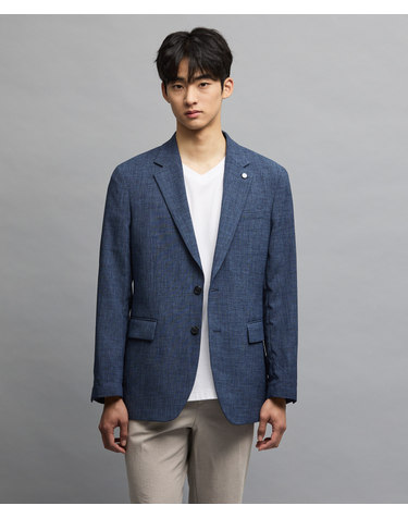 투톤 텍스쳐 경량 썸머 자켓_블루 (릴렉스핏)_SEJVB06NSL