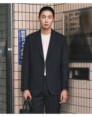 썸머 러프 텍스처 경량 셋업_네이비 (릴렉스핏)_SEJXB31SET