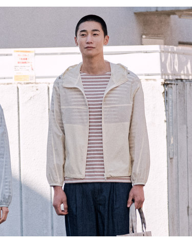 시어 바람막이 후드 점퍼_아이보리 (오버핏)_LJPWB61OSI