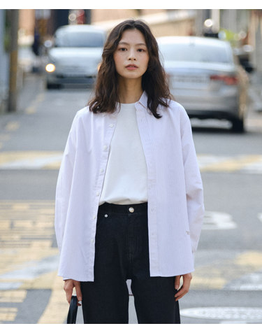 젠더리스_옥스포드 셔츠_베이지 (오버핏)_LDSVC04OTD