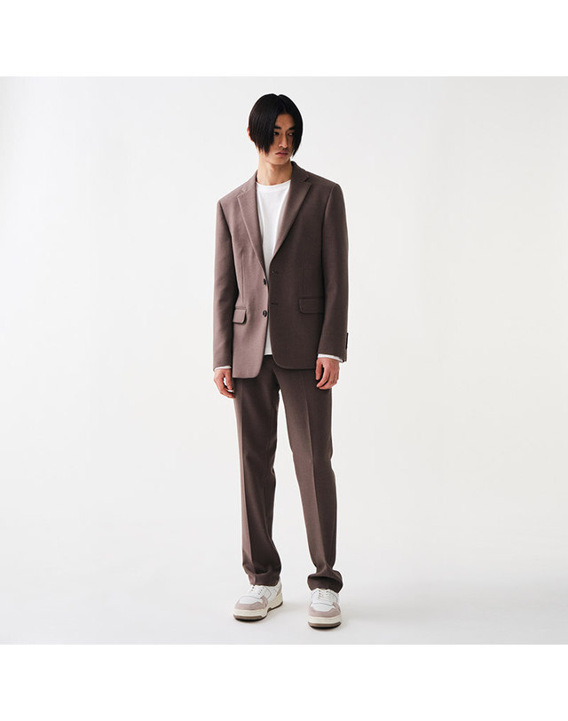 에스티코 4WAY 스트레치 에센셜 블레이저_브라운 (릴렉스핏)_SEJUZ03NSH 착용컷