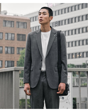 썸머 WOOL 49% 에센셜 스트레치 수트_그레이 (클래식핏)_SSJVB63SET