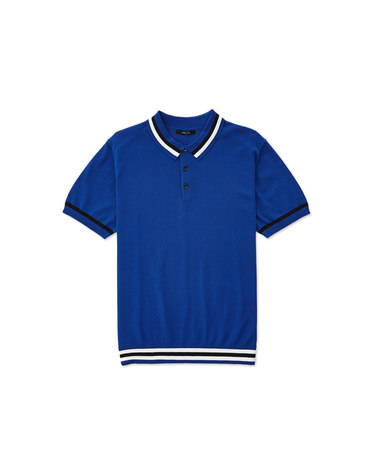 [GOLF] 블루 카라배색 니트 티셔츠_DGKUB03CSL
