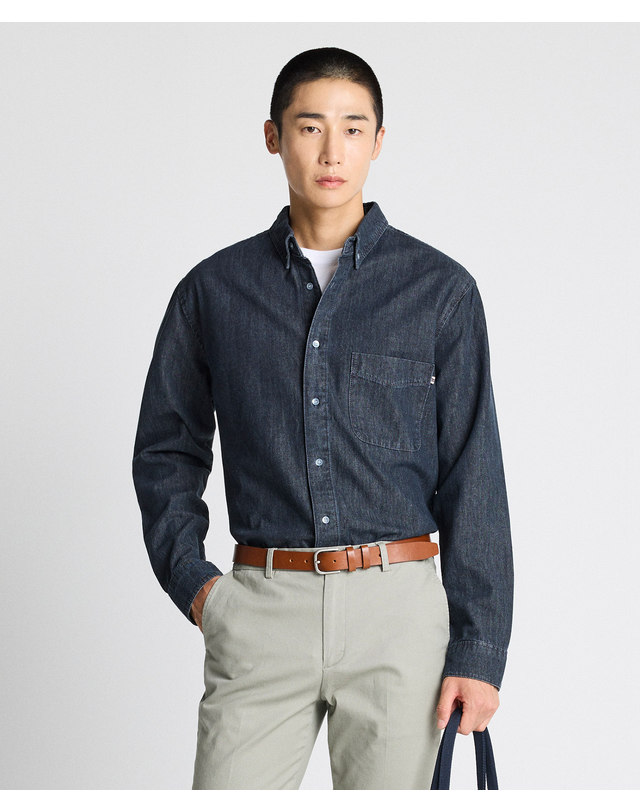 에스티코 8oz Standard Denim Shirts_다크 인디고 (이지핏)_DDSWZ12ESN 착용컷
