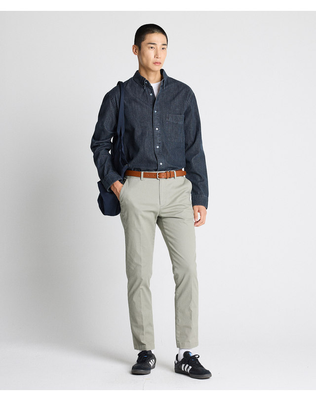 에스티코 8oz Standard Denim Shirts_다크 인디고 (이지핏)_DDSWZ12ESN 착용컷