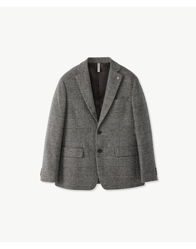 에스티코 Wool Gren-check Jacket_그레이 (클래식핏)_DJAVD03CCG 착용컷