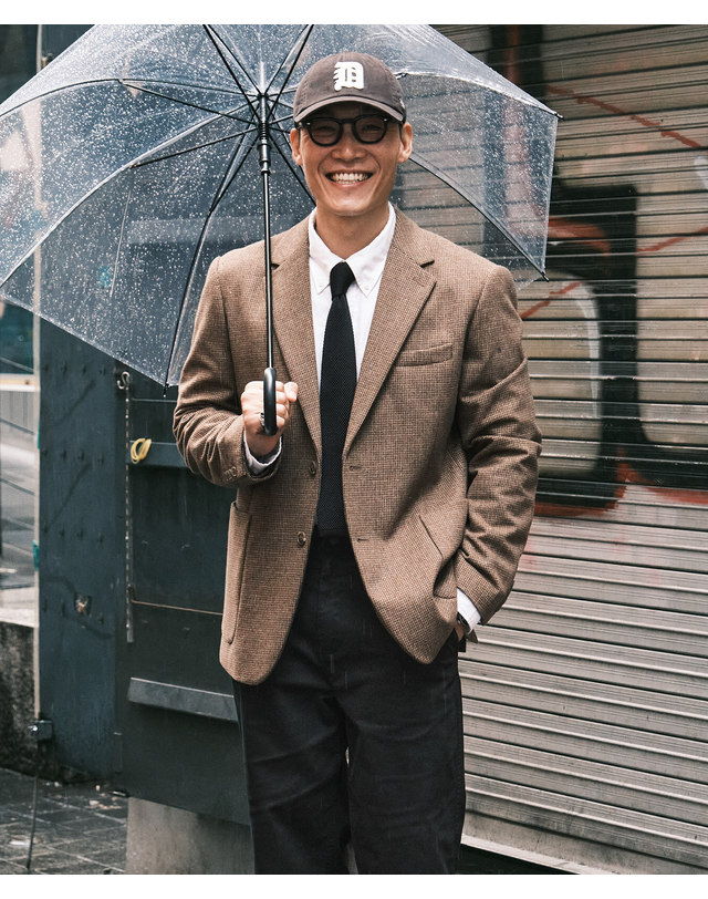 에스티코 울 하운드투스 자켓_브라운 (클래식핏)_DJAWD02CCH 착용컷