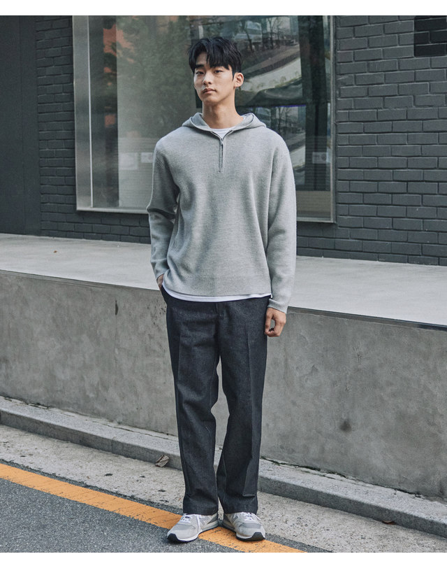 에스티코 시티 컴포트 논페이드 팬츠_블랙 (스트레이트핏)_CPAVC01NSB 착용컷