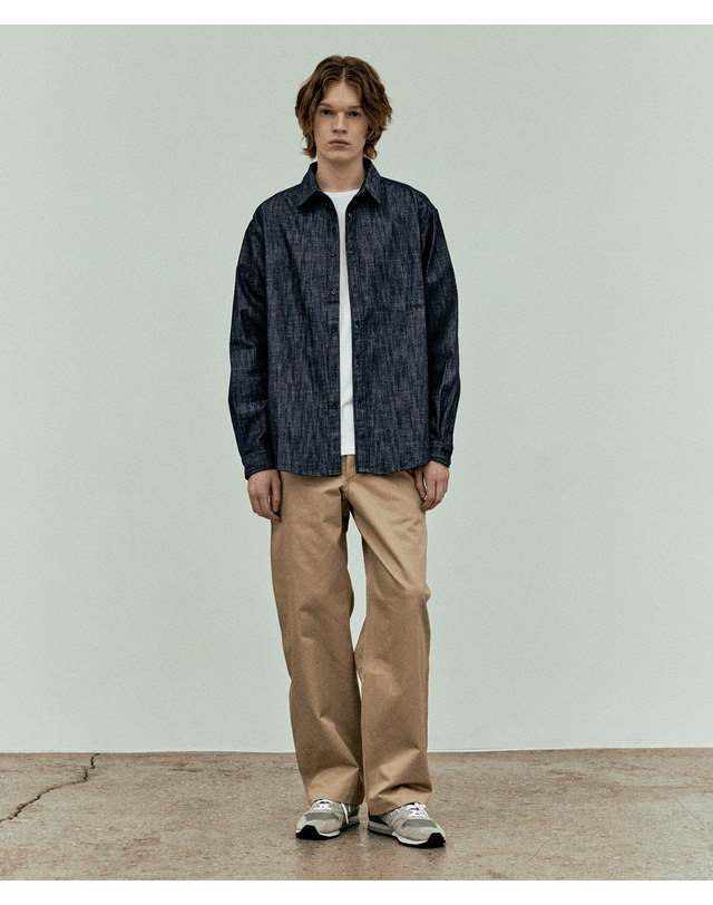 에스티코 Urban Denim Shirts_인디고 (오버핏)_CDSVC21NS7 착용컷