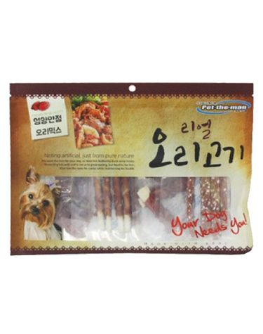 강아지 리얼 영양 오리믹스 300g 1P 애견 육포 껌간식
