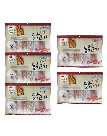 강아지 리얼 영양 치킨믹스 300g 5P 애견 육포 껌간식