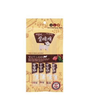 강아지 간식 츄르 파우치 영양 사료 양고기 15gX4p