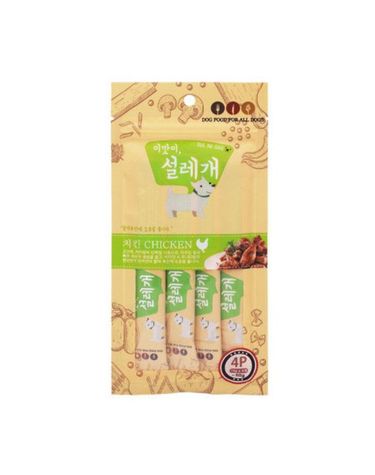 강아지 간식 츄르 파우치 영양 사료 치킨 15gX4p