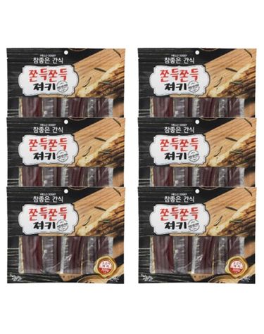 강아지 참좋은 쫀득 소고기 져키 300g 6P 반려견 간식