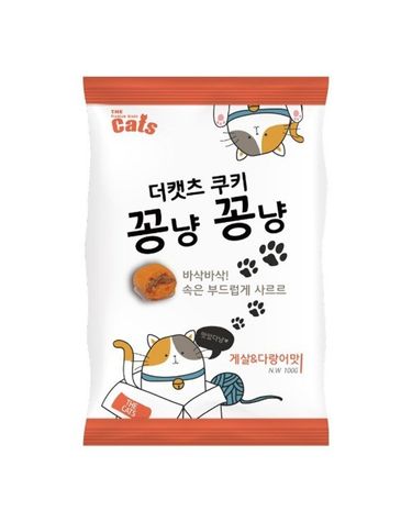 고양이 쿠키 간식 100g 1P 게살 다랑어 대용량 스낵