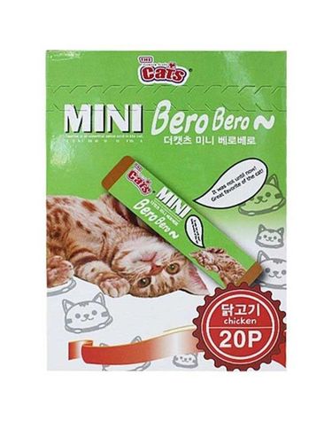 고양이간식 더캣츠 미니 베로베로 1팩 20p 닭고기