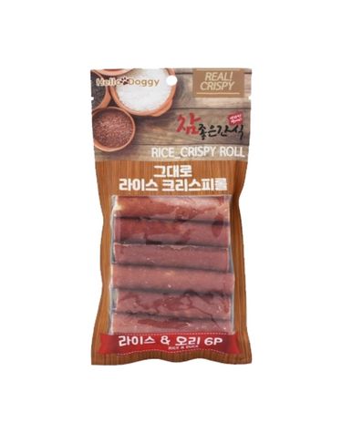 강아지 참좋은 크리스피롤 오리 6개입 1P 애견 간식
