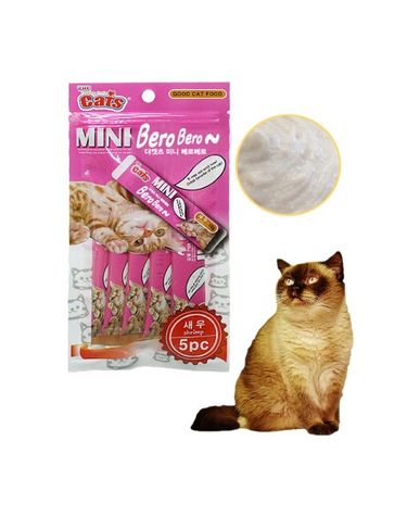 미니 베로 5p  새우 고양이츄르 파우치간식