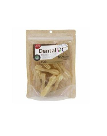 애견간식 덴탈365 칫솔간식 연어 150g 6팩 1타