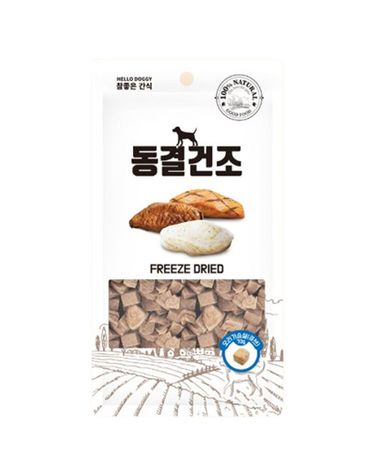 동결건조 간식 오리가슴살 큐브 70g 1P 훈련 보상