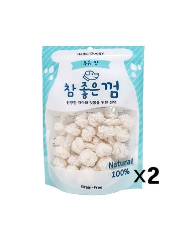 참좋은껌 실타래 우유껌 18p X2 애견 우피껌 치석제거