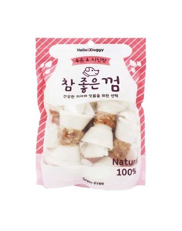 애견간식 헬로도기 참좋은껌 치킨 우유껌 6팩
