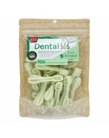 애견껌 덴탈365 칫솔껌 150g 코코넛 6팩 1타