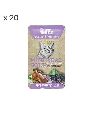 캣 영양 스프 40g x20개1box 가다랑어치킨 파우치