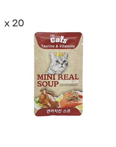 캣 영양 스프 40g x20개1box 연어치킨 고양이파우치