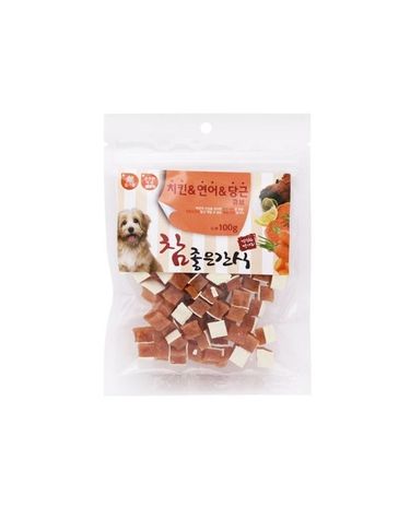 치킨 연어 당근 큐브 100g 영양간식 큐브간식 애견