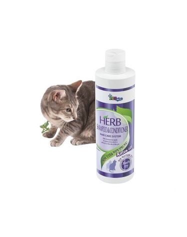 자묘용 애묘샴푸린스300mL 허브 고양이 목욕