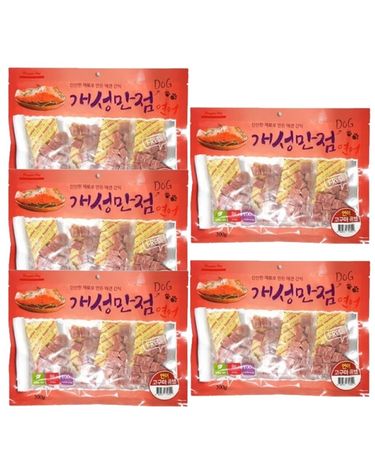 강아지 연어 고구마 큐브 300g 5P 반려견 육포 간식
