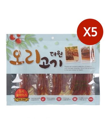 강아지 오리 슬라이스 300g 5P 반려견 사시미 간식