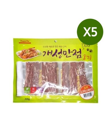 강아지 오리 고구마 스테이크 300g 5P 애견 간식