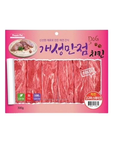 강아지 치킨 고구마 스테이크 300g 1P 반려견 간식