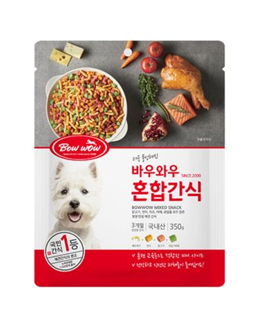 강아지 간식 혼합 350g 치킨 연어 치즈 보상 트릿