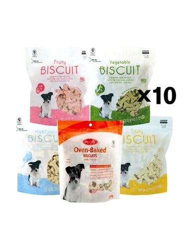바우와우 비스켓 220g X10개 애견 쿠키간식 칭찬 영양