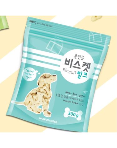 펫맨 애견 교육훈련용 간식 비스켓 밀크 300g 개