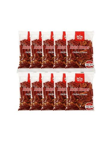 모이스트 치즈치킨버거 100g 10개 소프트간식 애견