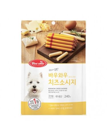 강아지 바우와우 치즈 소시지 14개입 소프트 간식