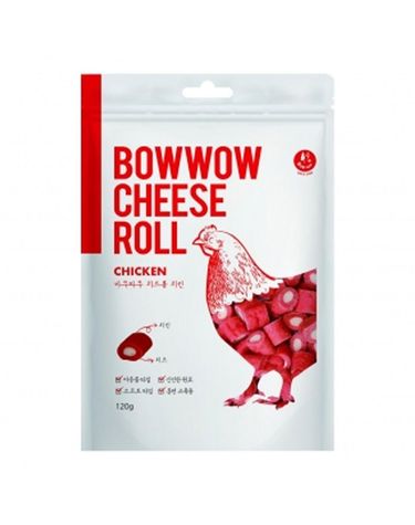 강아지 바우와우 치킨 치즈롤 120g 1P 소프트 간식