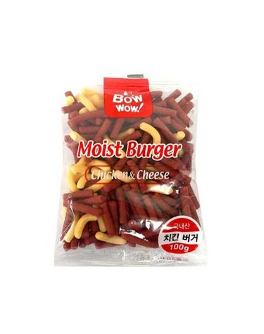 애견간식 바우와우 모이트스 버거 1팩 100g 치킨