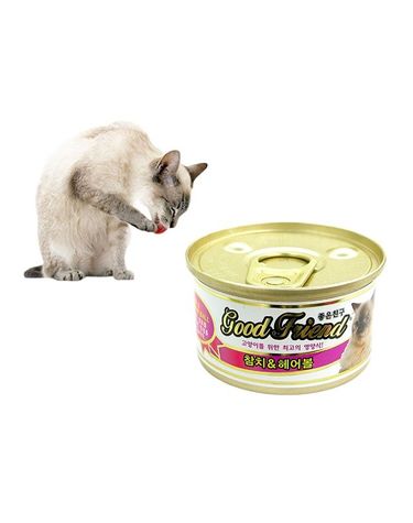 고양이캔 참치 헤어볼 캔 85g 1개 영양간식 캔간식