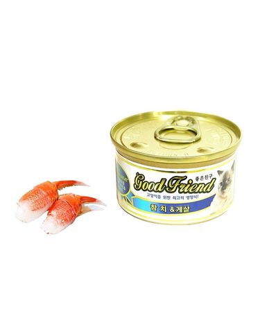 고양이캔 참치 게살 캔 85g 1개 영양간식 캔간식