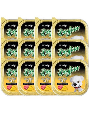 강아지캔 소고기 치즈 100g 12P 반려견 저칼로리 간식