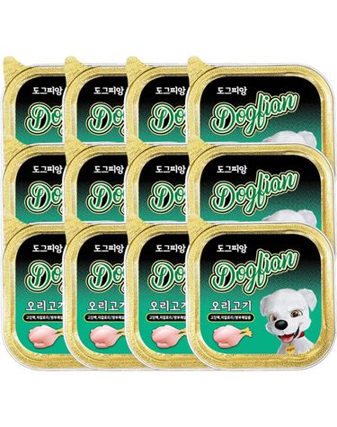 강아지캔 오리고기 100g 12P 반려견 저칼로리 간식